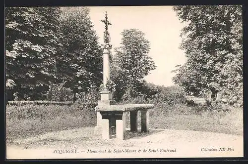 AK Acquigny, Monument de Saint-Maure et de Saint-Vibrand