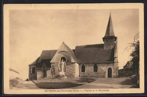 AK St Pierre-de-Vauvray, L`Église et le Monument