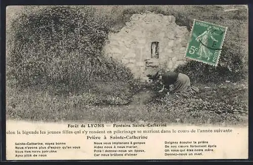 AK Forêt de Lyons, Fontaine Sainte-Catherine et prière pour un mariage heureux