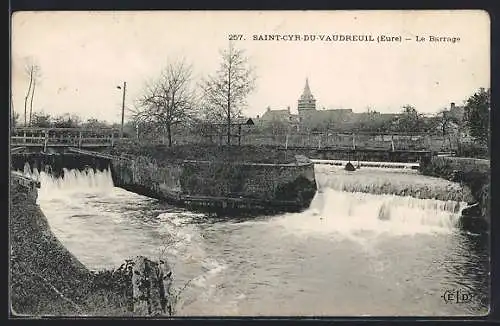 AK Saint-Cyr-du-Vaudreuil, Le Barrage et vue du village