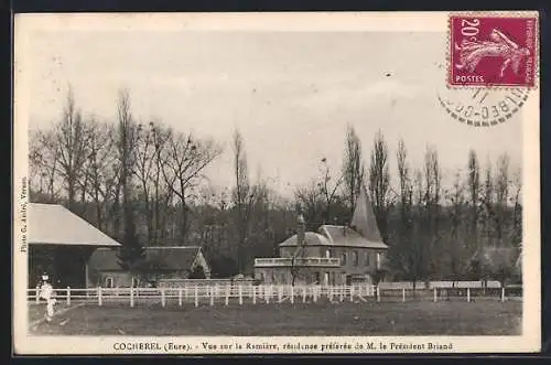 AK Cocherel, Vue sur la Ramière, résidence préférée de M. le Président Briand