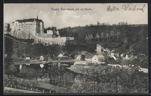 AK Ceský Sternberk, Ortsansicht aus der Vogelschau