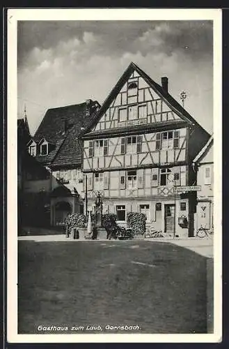 AK Gernsbach, Gasthaus zum Laub, Bes. Elise Abel