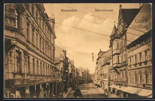 AK Weissenfels, Partie in der Judenstrasse