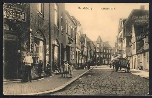 AK Rendsburg, Blick in die Kanzleistrasse