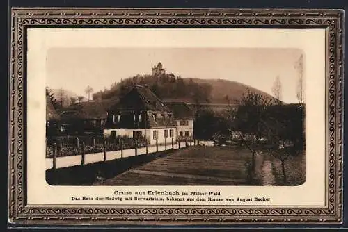 AK Erlenbach / Pfalz, Haus der Hedwig mit Berwartstein