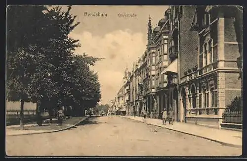 AK Rendsburg, Blick in die Königstrasse