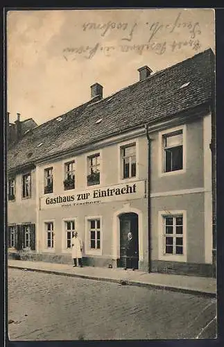 AK Bischofswerda i. Sa., Gasthaus zur Eintracht v. Paul Teschner, Bautzener Strasse 33