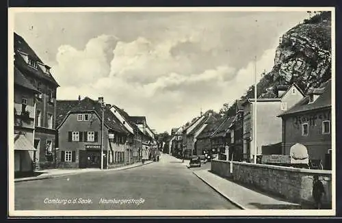 AK Camburg a. d. Saale, Die Naumburgerstrasse mit Apotheke