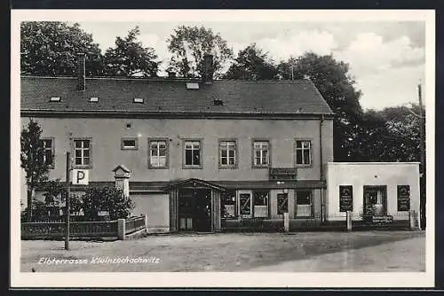 AK Dresden-Kleinzschachwitz, Das Gasthaus Elbterrasse