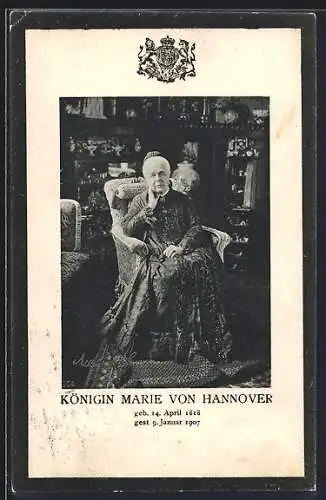 AK Königin Marie von Hannover, Wappen