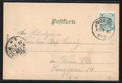 AK Wien, Frz. Wiessinger`s Café und Restaurant Steinbruch