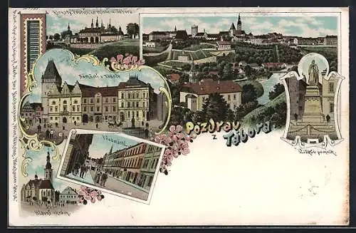 Lithographie Tabor, Namesti, Predmesti, Hlavni chram