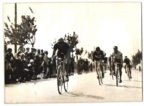 Fotografie Fahrradrennen - Pokalrennen der Wiener Vereine, Siegergruppe mit Radrennfahrer Sehnalek & Levado