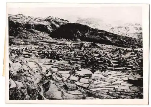 Fotografie Atlantic, Ansicht Philippinen, typisches Landschaftsbild mit ausgedehnten Reisfeldern 1942