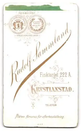 Fotografie Rudolf Sammland, Kristianstad, Fisktorget 222A, Profilansicht einer Frau