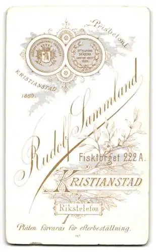 Fotografie Rudolf Sammland, Kristianstad, Fisktorget 222A, Porträt einer jungen Frau