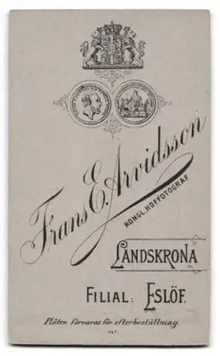 Fotografie Frans E. Arvidsson, Landskrona, Zwei Kinder in Matrosenkleidung