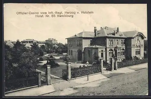 AK Rendsburg, Offizier Casino vom Inft.-Regt. Herzog v. Holstein Holst. Nr. 85