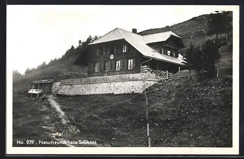 AK Naturfreundehaus Selibühl, Ansicht am Berghang