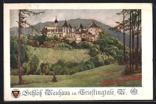 Künstler-AK Rudolf Schmidt, Deutscher Schulverein Nr. 466: Schloss Neuhaus im Triestingtale