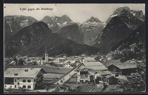 AK Lofer, Ortsansicht gegen die Steinberge