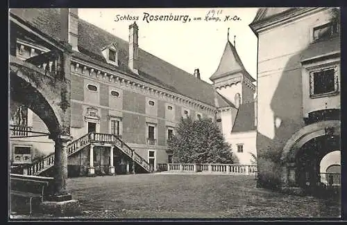 AK Rosenburg, Schloss vom Innenhof gesehen