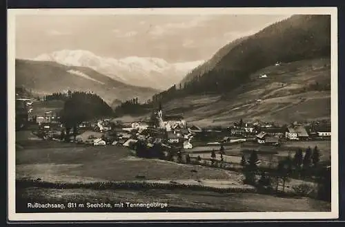 AK Russbachsaag, Talansicht mit Tennengebirge