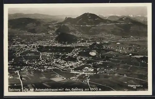 AK Salzburg, Total mit Automobilstrasse auf den Gaisberg