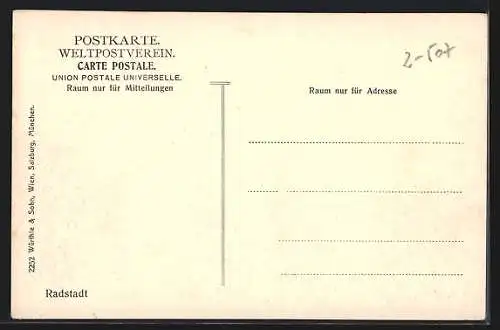 AK Radstadt, Ortsansicht aus der Ferne