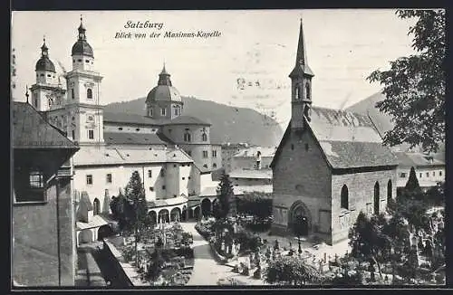 AK Salzburg, Blick von der Maximus-Kapelle