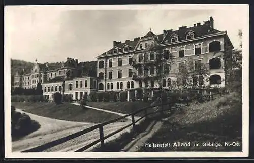 AK Alland im Gebirge, Partie an der Heilanstalt