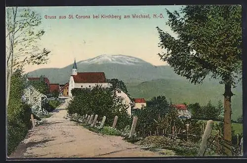 AK St. Corona bei Kirchberg am Wechsel, Partie bei der Kirche