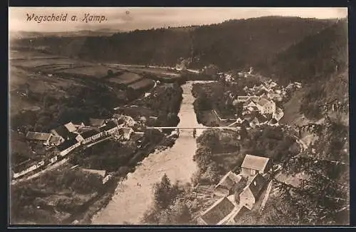 AK Pölla /N.-Oe., Wegscheid am Kamp, Gesamtansicht am Fluss