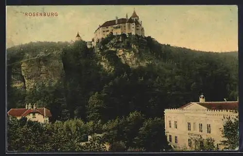 AK Rosenburg, Teilansicht mit dem Schloss