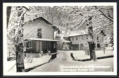 AK Kirchberg am Wechsel, Erholungsheim der Meisterkrankenkasse im Winter