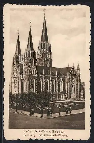 AK Lwów / Lemberg, St. Elisabeth-Kirche