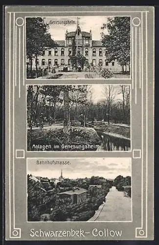 AK Schwarzenbek-Collow, Genesungsheim, Anlagen und Bahnhofstrasse