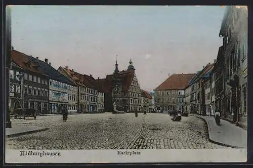 AK Hildburghausen, Partie auf dem Marktplatz