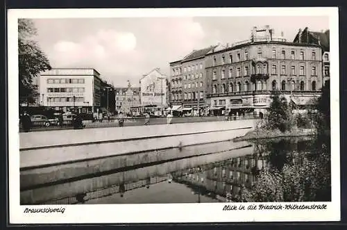 AK Braunschweig, Blick in die Friedrich-Wilhelm-Strasse