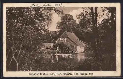 AK Trittau, Gasthaus Grander Mühle von Rich. Harders