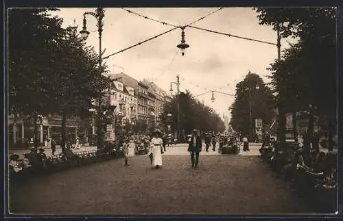 AK Berlin, Unter den Linden, Mittelpromenade