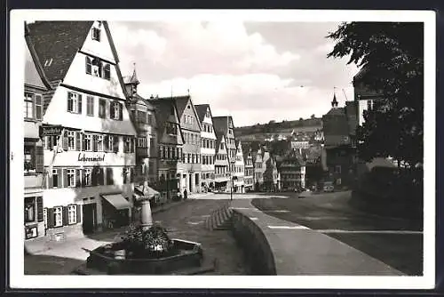 AK Calw im Schwarzwald, Am Markt mit Lebensmittelgeschäft und Apotheke