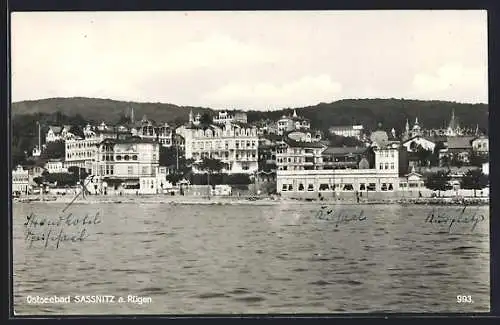 AK Sassnitz a. Rügen, Ostseebad, Uferpartie