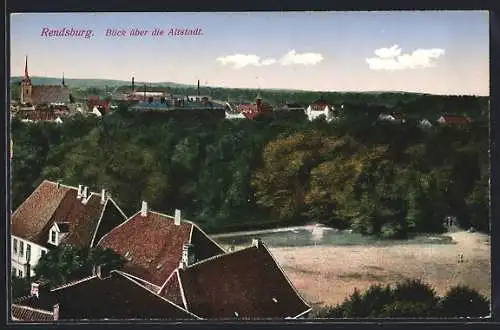 AK Rendsburg, Blick über die Altstadt