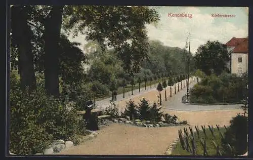 AK Rendsburg, Blick in die Kielerstrasse