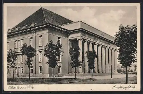 AK Oldenburg i. Oldbg., Partie am Landtagsgebäude