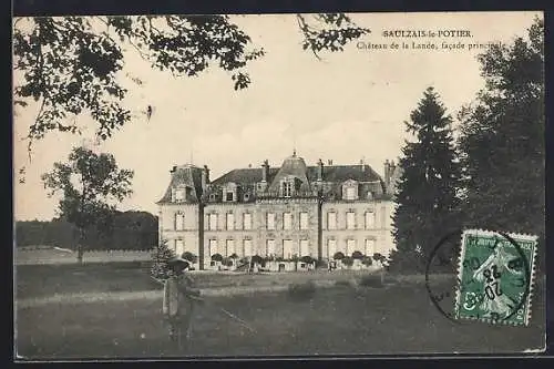 AK Saulzais-le-Potier, Château de la Lande, facade principale