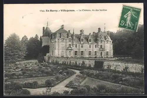 AK Villegenon, Le Château, vu des jardins