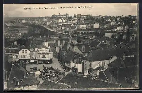 AK Vierzon, Vue panoramique prise du Beffroi (partie Nord Ouest)